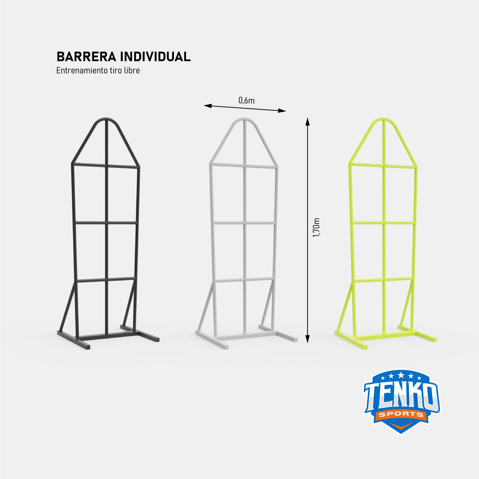 Tenko Metalúrgica · Soluciones metálicas en Córdoba Barreras metálicas individuales de entrenamiento para fútbol
